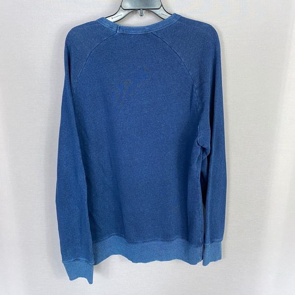 SLATE & STONE Mens Cooper OverDye Raglan Sweatshirt in Lake Blue Size XL… - Picture 4 of 7